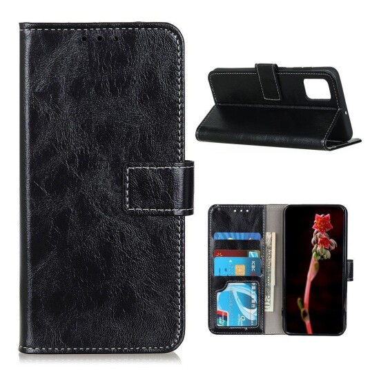 INCOVER Samsung Galaxy S20 FE / S20 FE (5G) Skinn Flip Deksel med Stativ - Svart