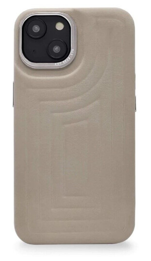 Decoded Iphone 14 Plus Deksel Leather Embossed Backcover Clay