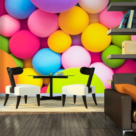 Fototapet Colourful Balls 250x175 - Finnes i flere størrelser