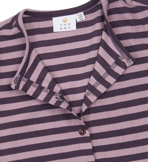 The New Tnmoore L_S Rib Cardigan Purple 110/116 The New Tnmoore L_S Rib Cardigan Purple 110/116