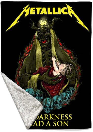Rocksax Metallica If Darkness Had a Son Sherpa Fleece Throw 50 in x 60 in 78899312 Rocksax Metallica If Darkness Had a Son Sherpa Fleece Throw 50 in x 60 in 78899312