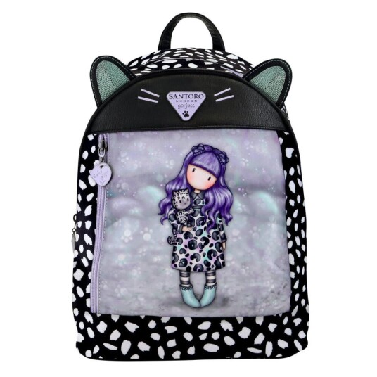 Gorjuss Uformell Ryggsekk Gorjuss Smitten Kitten Svart Hvit (25,5 X 31 X 10 Cm)