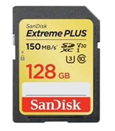 SanDisk Extreme PLUS SD-card - 190/90MB - 128GB