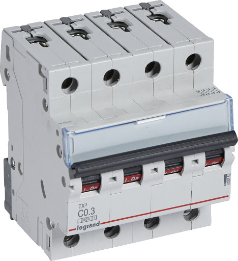 Legrand TX³ MCB automatsikring C0.3 4P 4M 6/6kA