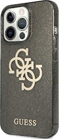 Guess Glitter 4G Big Logo Deksel (iPhone 13/13 Pro) Svart