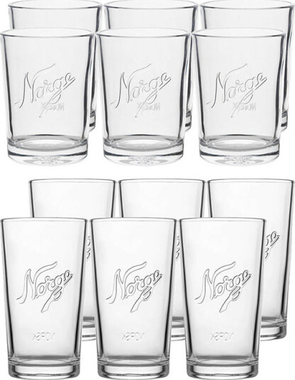 Norgesglasset Kjøkkenglass 400ml/250ml 12stk