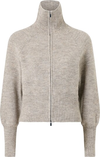 Gina Tricot Cardigan Knitted zip cardigan Grå
