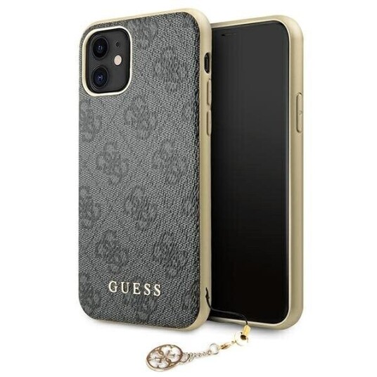 Guess Mobildeksel iPhone 11 6,1" Hardt Deksel 4G Charms Collection Grå
