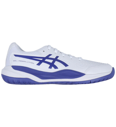 Asics Sko Gel Resolution X GS White/Dark Kobolt Asics 36 Sko Blå Hvit