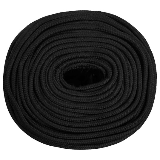  Båttau helsvart 8 mm 25 m polypropylen
