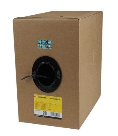 1000 ft Bulk Roll of Black CMR Cat5e Solid UTP Riser Cable - Cat 5e Riser Cable - Cat.5e CMR Ethernet Cable - 24 AWG - Black (WIR5ECMRBK) - bulk cable - 304.9 m - black 1000 ft Bulk Roll of Black CMR Cat5e Solid UTP Riser Cable - Cat 5e Riser Cable - Cat.5e CMR Ethernet Cable - 24 AWG - Black (WIR5ECMRBK) - bulk cable - 304.9 m - black