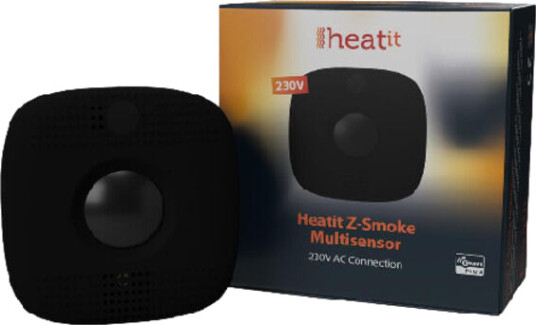 Heatit - Z-Wave - Z-Smoke Røyk og Multisensor 230V Sort - 4512696 Heatit - Z-Wave - Z-Smoke Røyk og Multisensor 230V Sort - 4512696