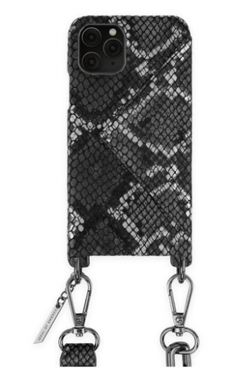 Ideal Of Sweden Statement Necklace Case Black Silvery Snake