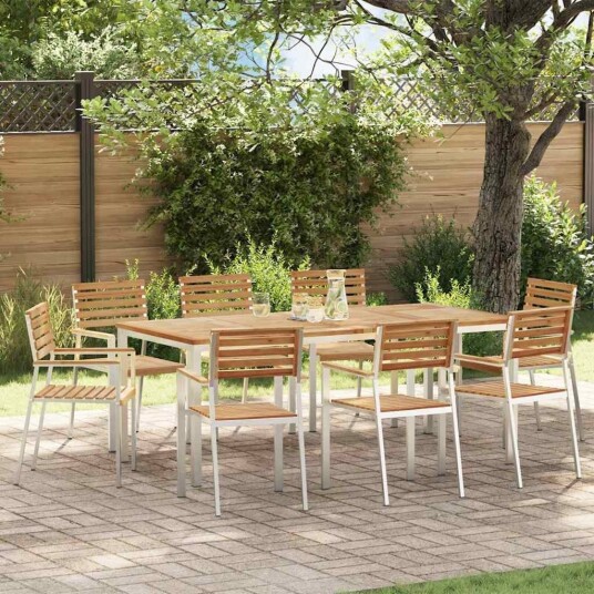 stabelbare hagesstoler 8 stk 54.5x56x89 cm solid teak