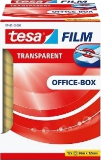 Beiersdorf Tesafilm Kontortape 12 Mm X 66 M Polypropylenfolie Transparent En Pakke 12