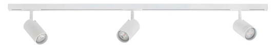 Antidark Designline Tube komplett 1 meter spotskinne med 3 spotter GU10 - Hvit