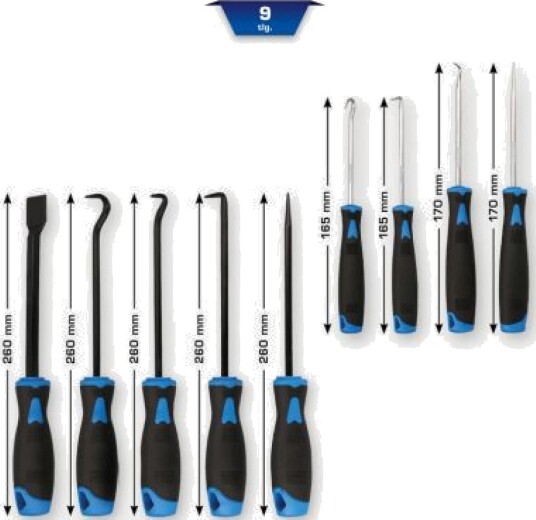 Ks Tools Werkzeug Maschinen Gmbh Skrapekrokverktøysett 9 Deler Bt542010 Ks Tools Werkzeug Maschinen Gmbh Skrapekrokverktøysett 9 Deler Bt542010