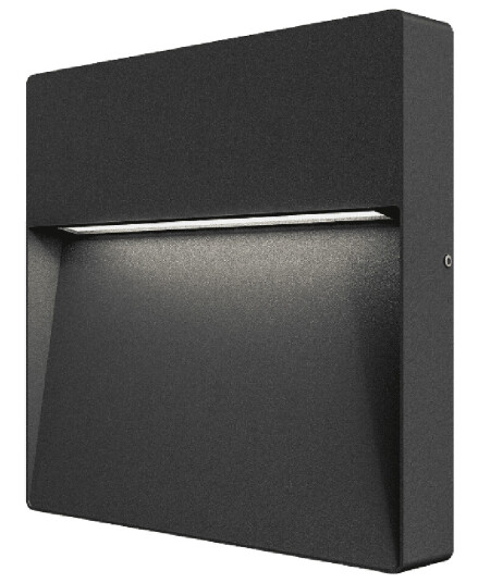 Norlux Chara Square vegglampe utendørs IP54 9W - Mørk grå Norlux Chara Square vegglampe utendørs IP54 9W - Mørk grå