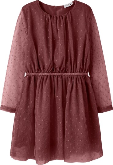 Name It Nkfvabos Ls Dress Noos WILD GINGER 164