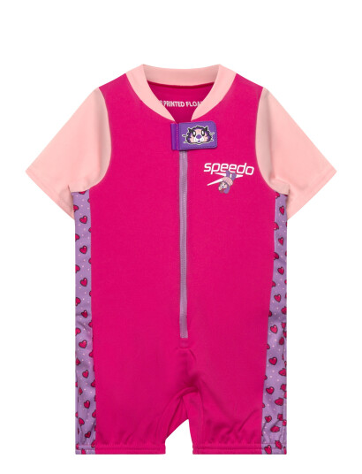 Speedo Printed Float Suit Pink 3 4