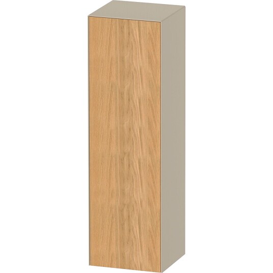 Duravit White Tulip Halvhøyskap 40x36x132 cm Eik/Taupe Høyglans