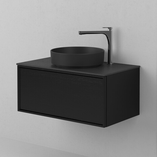 INR Iconic Nordic Rooms Air Wood Servantskap Hel Front med 2 og 4 Skuffer Black oak / 80cm INR Iconic Nordic Rooms Air Wood Servantskap Hel Front med 2 og 4 Skuffer Black oak / 80cm
