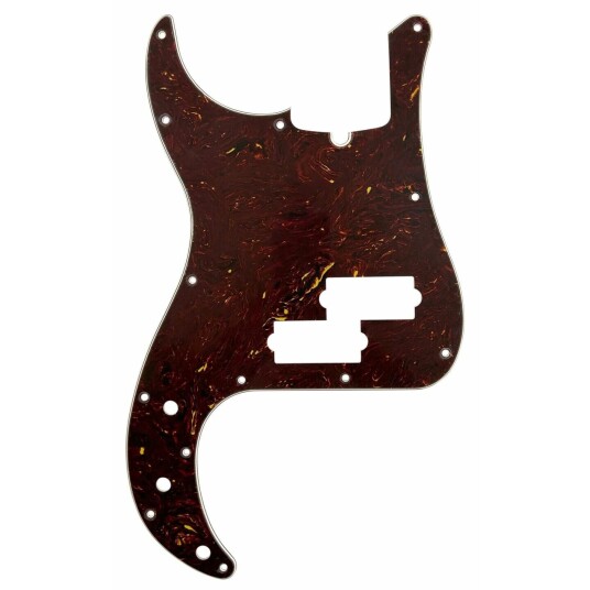 D'Andrea P-Bass 4-Ply Pickguard Left Tortoise/parchment/Svart/parchment