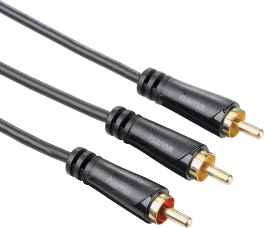 Hama 7.5 m RCA Komposittkabel med 2 Hannkontakter - Sort