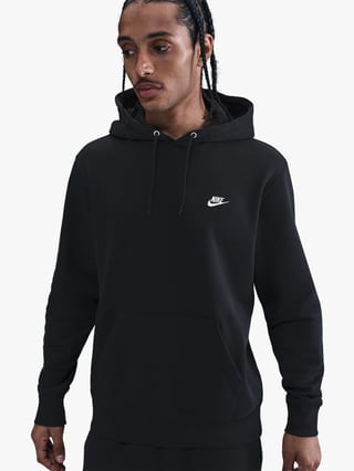 Nike Club Pullover Fleece Hoodie Sort XS Nike Club Pullover Fleece Hoodie Sort XS