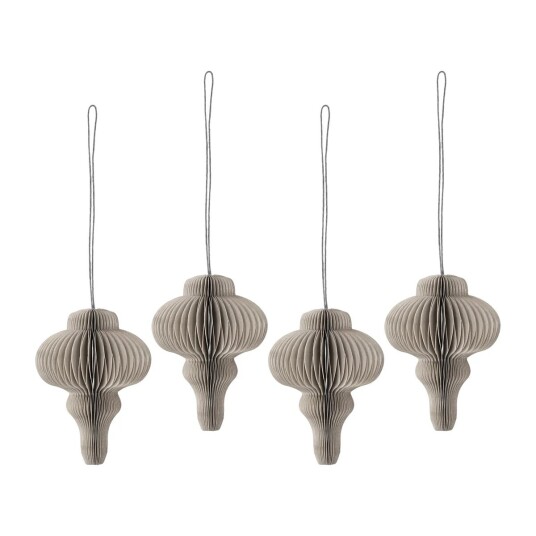 Scandi Living Spira juletrekuler 4-pakning Beige