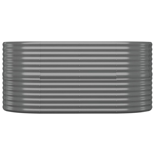 vidaXL Plantekasse pulverlakkert stål 152x80x68 cm grå vidaXL Plantekasse pulverlakkert stål 152x80x68 cm grå