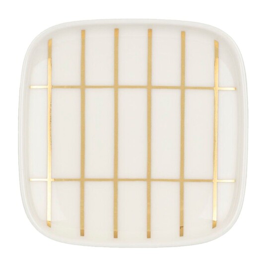 Marimekko Tiiliskivi fat 10 x 10 cm Hvit-beige Marimekko Tiiliskivi fat 10 x 10 cm Hvit-beige