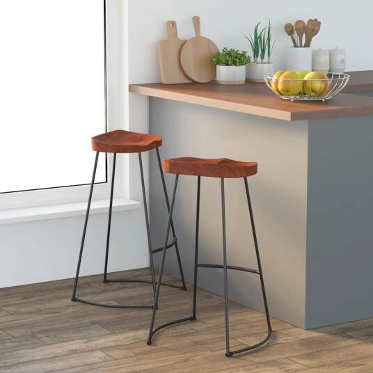 vidaXL Gavin-barkrakker 2 stk 50x40x78 cm heltre mango vidaXL Gavin-barkrakker 2 stk 50x40x78 cm heltre mango