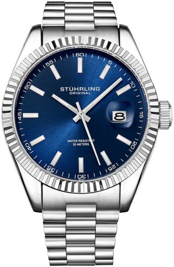 Stührling Original Herreklokke 3935.2 Lineage Blå/Stål Ø42 mm Stührling Original Herreklokke 3935.2 Lineage Blå/Stål Ø42 mm