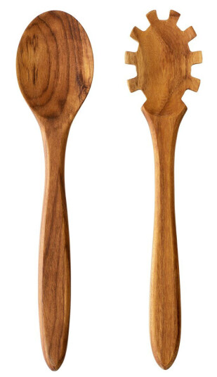 Aida Raw salatbestikk 2 deler teak Brun
