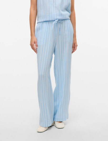Vero Moda Vmnanna Nw Wide Pant Wvn Ga - Blue - XS