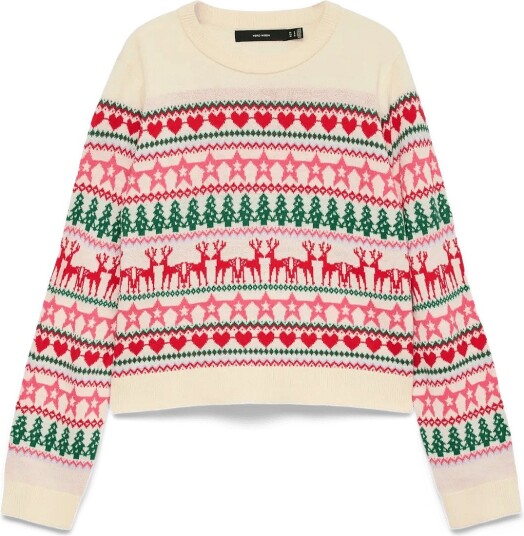 Vero Moda Vmnewchristmas Ls O N Pull.box Xmas BIRCH M
