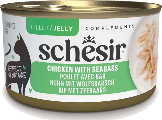 Schesir Våtfôr Sparepakke Complements I Gelé Med Havabbor Kylling 24 X 70 G