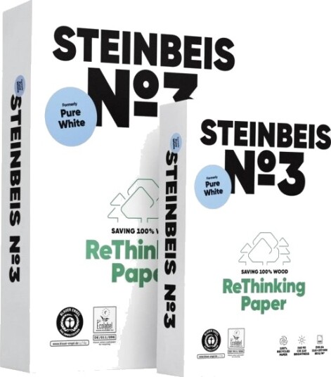 Steinbeis No. 3 Resirkulert Papir A4 80 G 500 Ark Iso 90