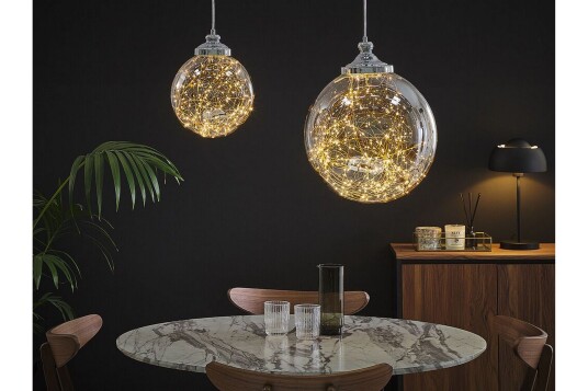 Taklampe Cavedor Stor Sølv