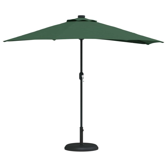 Halv Hageparasol med Aluminiumspole - Grønn 294 cm