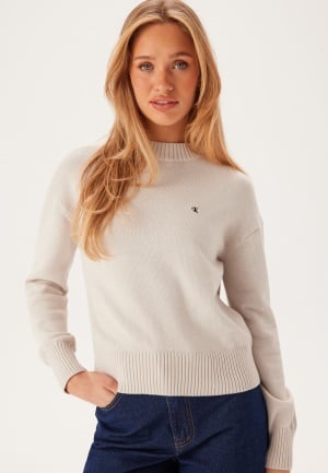Calvin Klein Jeans Monogram Embro Crewneck Sweater Pdh Moonbeam M Calvin Klein Jeans Monogram Embro Crewneck Sweater Pdh Moonbeam M