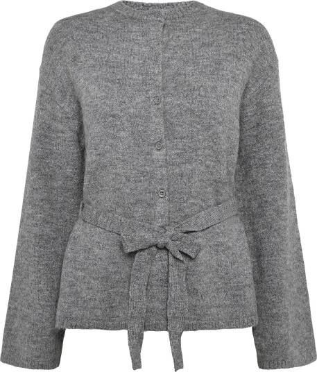 Gina Tricot Knitted Tie Cardigan Grey M