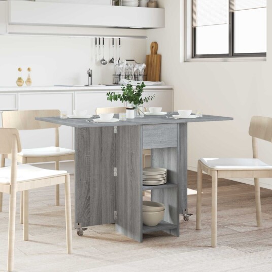 vidaXL Spisebord 115 x 70 x 75 cm Konstruert tre Grå Sonoma vidaXL Spisebord 115 x 70 x 75 cm Konstruert tre Grå Sonoma