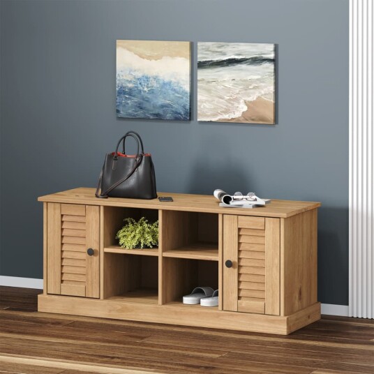 vidaXL Skobenk VIGO 106x35x40 cm heltre furu vidaXL Skobenk VIGO 106x35x40 cm heltre furu