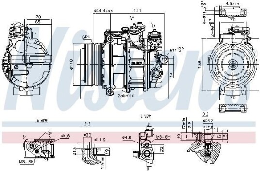 AC kompressor NISSENS 890749