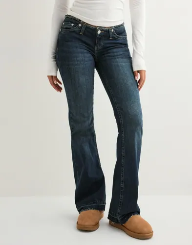 Nelly   Blå   No Waist Bootcut Jeans