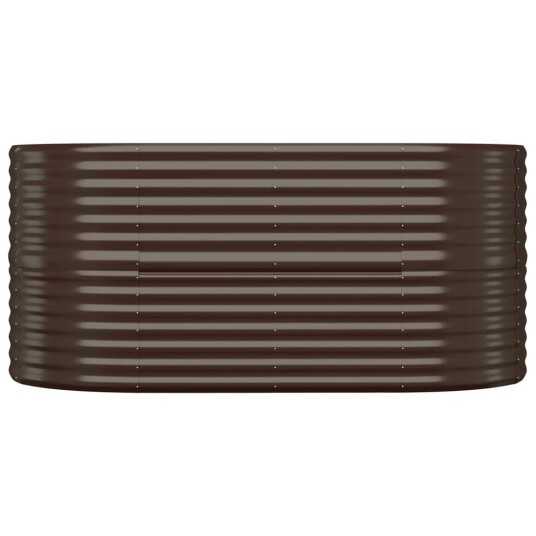 vidaXL Plantekasse pulverlakkert stål 152x80x68 cm brun