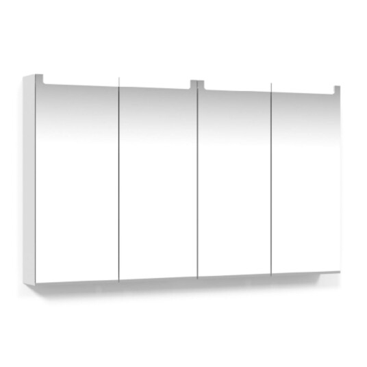 Macro Design Crown Speilskap Innfelt Belysning med 4 dør Hvit / 120cm Macro Design Crown Speilskap Innfelt Belysning med 4 dør Hvit / 120cm