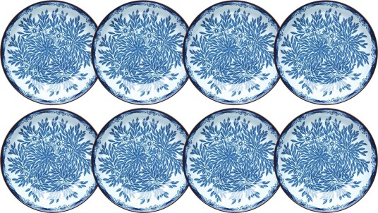 Ostindia Floris Dyp Tallerken 22 cm 8 pk Blå
